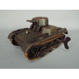 Gama - An unboxed Gama tinplate clockwork Panzer Tank II.