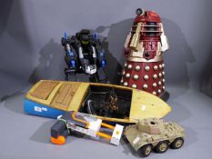 Marx - Mattel - Character Group - A collection of toys including Batman Transformer Tank Robot,