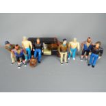 Galoob - Eight unboxed vintage 'The A Team' 6' action figures plus an unboxed Ertl 'The A Team Van'.