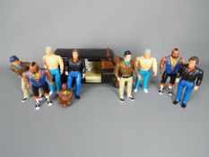 Galoob - Eight unboxed vintage 'The A Team' 6' action figures plus an unboxed Ertl 'The A Team Van'.