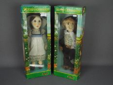 Pedigree - 2 x boxed vintage 17" dolls, Worzel Gummidge # 11270 and Aunt Sally # 11271 dated 1979.