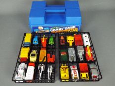 Matchbox - A 1980s Matchbox 24 x car Carry Box with 2 x trays and 24 x vehicles including