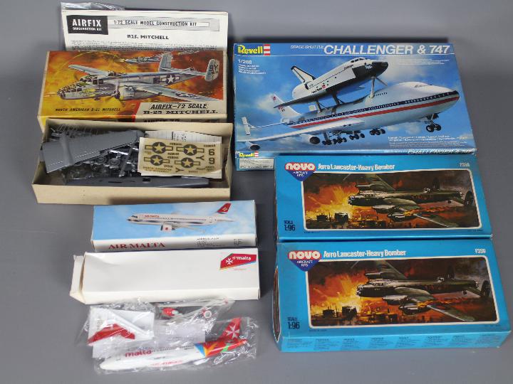 Revell, Airfix, Novo, Other - Six boxed plastic model aircraft kits in various scales.