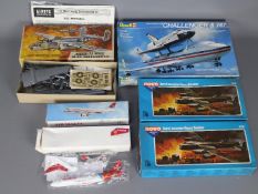 Revell, Airfix, Novo, Other - Six boxed plastic model aircraft kits in various scales.