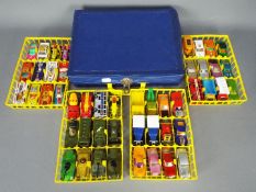 Matchbox - A vintage Matchbox 48 x car Carry Case with 4 x trays and 48 x vehicles including # 67