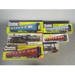 Airfix, Kitmaster - Six boxed vintage plastic OO scale railway model kits.