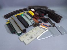 Hornby - A box of mixed 00 gauge items including 37 x track sections,