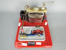 Mamod - An unboxed vintage model of a stationary engine showing signs of age and use and unchecked