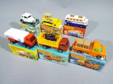 Matchbox - A collection of 6 x boxed 1970s Superfast vehicles including # 63 Freeway Burmah Gas