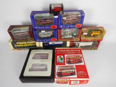 EFE, Matchbox, Oxford - 6 x 1:76 scale model buses by EFE and 6 x diecast vehicles by EFE, Matchbox,