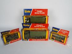 Dinky - 4 x boxed military vehicles, # 2 x 668 Foden Army Trucks,