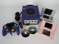 Nintendo - 3 x consoles, a Gamecube with a controller , a DS and a DSlite.