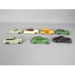 Dinky - A group of 7 x unboxed American cars including # 39a Packard Super 8 1947-50,