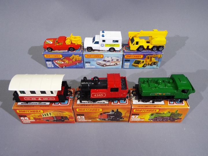 Matchbox - A collection of 6 x boxed 1970s Superfast vehicles including # 43 Steam Loco, - Image 3 of 3