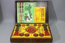 Meccano - A vintage Meccano Outfit No.9 in a stained wooden box with lift out tray.