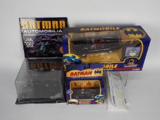 Corgi - Eaglemoss - 3 x boxed Batmobile models, a 1:43 scale 60s TV car # 77301,