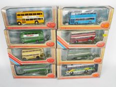 EFE - 8 boxed 1:76 scale diecast model buses by EFE - lot includes a Plaxton Paramount 3500 JETLINK