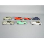 Dinky - A collection of 7 x unboxed British cars including # 37e Armstrong Siddeley 1947-50,