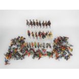 Britains - A collection of 98 x mostly Britains and some unknown maker cast metal Cowboys,