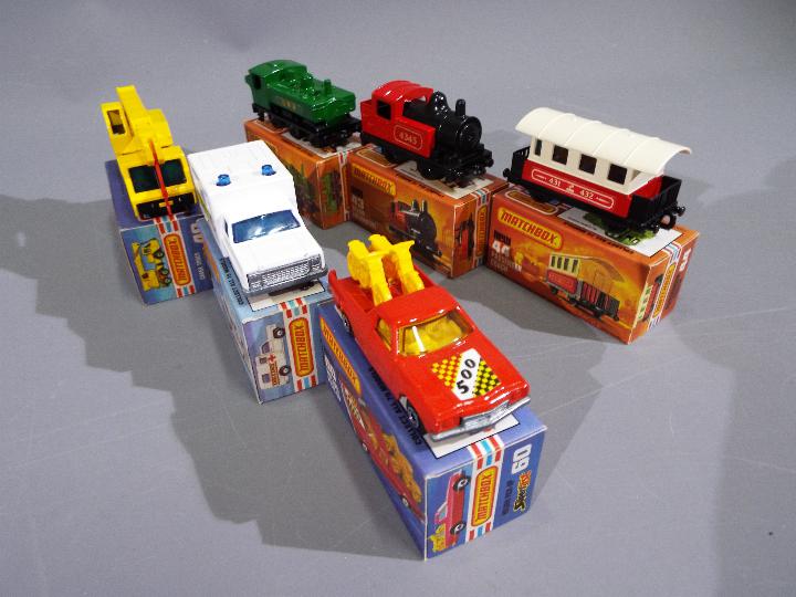 Matchbox - A collection of 6 x boxed 1970s Superfast vehicles including # 43 Steam Loco, - Image 2 of 3