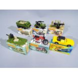 Matchbox - A collection of 6 x boxed 1970s Superfast vehicles including # 18 Hondorora Motorcycle,