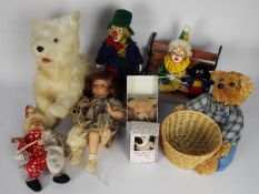 A mixed lot to include a collection of Clowns, Boofle the bear, a FurReal friends Tiger electronics,