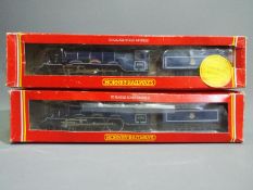 Hornby - 2 x boxed 00 gauge 4-6-2 class A3 locos in British Rail dark blue,