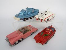 Dinky - 4 x unboxed Gerry Anderson TV related models, # 100 Lady Penelope's Rolls Royce,