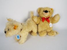 Steiff - two Steiff bears - lot includes a teddy bear named "Bobby" with a bow-tie and a yellow tag