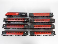 Hornby - Lima - A collection of 7 x unboxed OO gauge Virgin coaches and a Driving Van Trailer.
