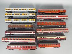 Lima, Jouef, Tempo, Liliput - 13 unboxed HO/OO gauge Continental passenger coaches.