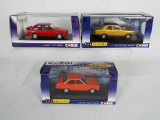 Corgi, Vanguards - Three boxed Limited Edition diecast 1:43 scale model Ford Escorts from Vanguards.