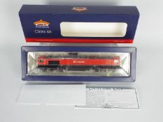 Bachmann - A boxed 21 DCC Class 66 Diesel loco in DB Schenker livery operating number 66152.