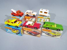 Matchbox - A collection of 6 x boxed 1970s Superfast vehicles including # 28 Lincoln Continental,