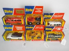 Dinky - 6 x boxed models, # 430 Johnson 2 Ton Dumper, # 437 Muir Hill 2wl Loader,