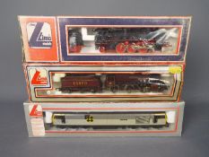 Lima - 3 x boxed 00 gauge locos, a 2-6-0 Mogul operating number 13000 in LMS maroon # 205119,