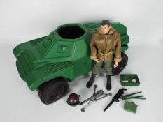 Palitoy - Arwin - An Action Man Armoured Car Commander with Armoured Car.