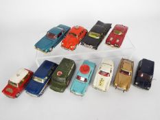 Corgi - A collection of 11 x unboxed cars including # 261 James Bond Aston Martin,