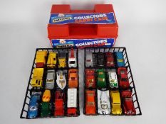 Matchbox - A vintage Collectors Carry Case with 2 trays containing 24 x mostly Matchbox vehicles