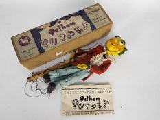 Pelham Puppets - A boxed Televisions Mr Turnip puppet with instruction sheet.