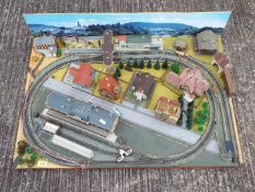 An N gauge model railway layout complete