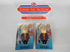 Toy Babblers- plastic head figures of Gorby (Gorbachev) all unopened in original packaging.