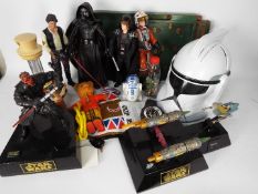 Disney - Chad Valley - Hasbro - Star Wars - Dr Who - A collection of 7 x mostly Star Wars figures,