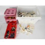 Lego - 3 x tubs of loose Lego pieces in various shapes sizes and colours,