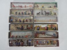 Walter Merten - Quick - A collection of 12 x boxed vintage 00 gauge figures including # 2192 School