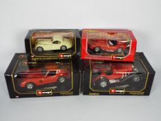 Burago - four diecast models comprising 1:18 scale Ferrari 250 GTO (1962),