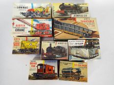 Nine OO gauge plastic model kits by Airfix to include Turntable, 0-4-0 Saddle Tank,