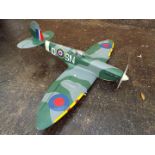 A large radio controlled model of a Supermarine Spitfire.