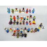 Lego - A group of 40 x Lego figures including Captain Jack Sparrow and Spiderman.