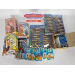 Unused retail stock - 12 x packs of 24 toy pipes, an excess of 800 x Clinton badges,